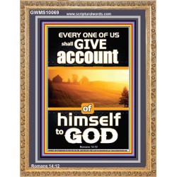 WE SHALL ALL GIVE ACCOUNT OF OUR LIFE TO GOD  Scriptural Décor Portrait  GWMS10069  "28x34"