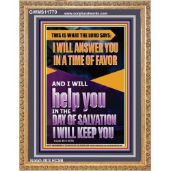 IN A TIME OF FAVOUR I WILL HELP YOU  Christian Art Portrait  GWMS11770  "28x34"