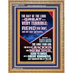 REND YOUR HEART AND NOT YOUR GARMENTS  Contemporary Christian Wall Art Portrait  GWMS11773  "28x34"