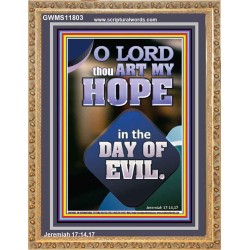 THOU ART MY HOPE IN THE DAY OF EVIL O LORD  Scriptural Décor  GWMS11803  "28x34"