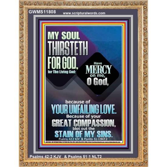 BECAUSE OF YOUR UNFAILING LOVE AND GREAT COMPASSION  Bible Verse Portrait  GWMS11808  
