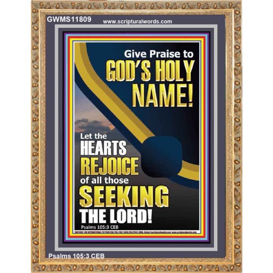 GIVE PRAISE TO GOD'S HOLY NAME  Bible Verse Portrait  GWMS11809  