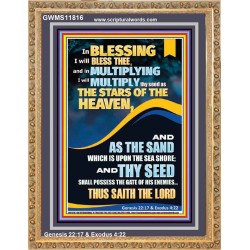 IN BLESSING I WILL BLESS THEE  Modern Wall Art  GWMS11816  "28x34"