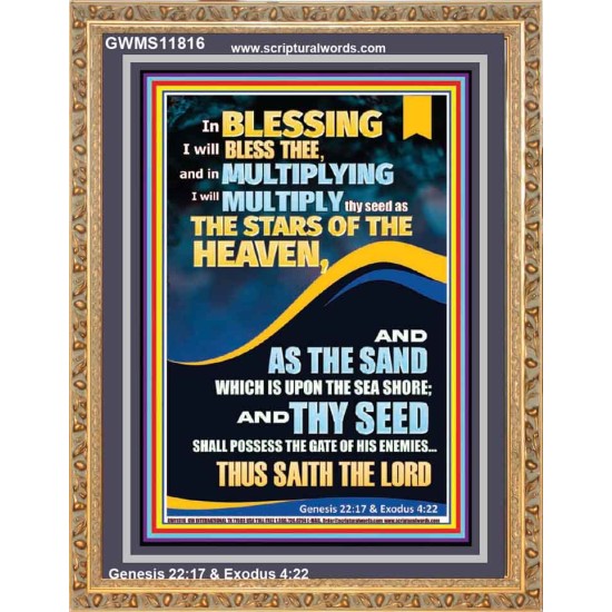 IN BLESSING I WILL BLESS THEE  Modern Wall Art  GWMS11816  