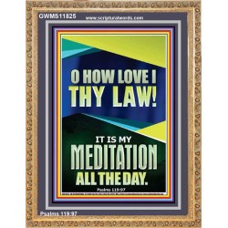 MAKE THE LAW OF THE LORD THY MEDITATION DAY AND NIGHT  Custom Wall Décor  GWMS11825  "28x34"