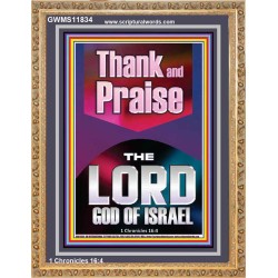 THANK AND PRAISE THE LORD GOD  Custom Christian Wall Art  GWMS11834  "28x34"