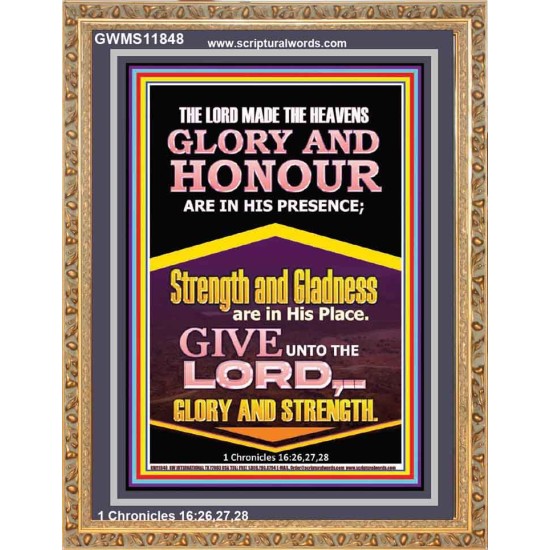 GLORY AND HONOUR ARE IN HIS PRESENCE  Custom Inspiration Scriptural Art Portrait  GWMS11848  