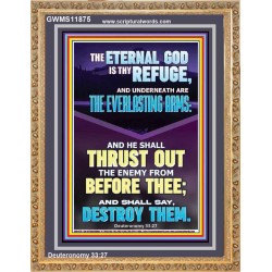 THE EVERLASTING ARMS OF JEHOVAH  Printable Bible Verse to Portrait  GWMS11875  "28x34"