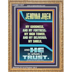 JEHOVAH JIREH MY GOODNESS MY HIGH TOWER MY DELIVERER MY SHIELD  Unique Power Bible Portrait  GWMS11937  "28x34"