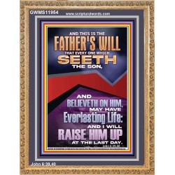 EVERLASTING LIFE IS THE FATHER'S WILL   Unique Scriptural Portrait  GWMS11954  "28x34"