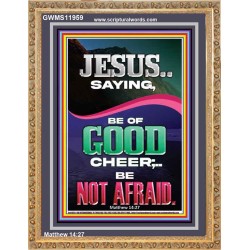 JESUS SAID BE OF GOOD CHEER BE NOT AFRAID  Church Portrait  GWMS11959  "28x34"