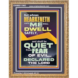 HEARKENETH UNTO ME AND DWELL IN SAFETY  Unique Scriptural Portrait  GWMS11963  "28x34"