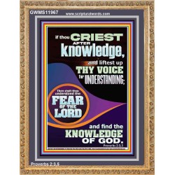 FIND THE KNOWLEDGE OF GOD  Bible Verse Art Prints  GWMS11967  "28x34"