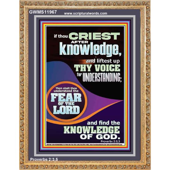 FIND THE KNOWLEDGE OF GOD  Bible Verse Art Prints  GWMS11967  