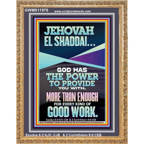 JEHOVAH EL SHADDAI THE GREAT PROVIDER  Scriptures Décor Wall Art  GWMS11976  