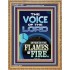 THE VOICE OF THE LORD DIVIDETH THE FLAMES OF FIRE  Christian Portrait Art  GWMS11980  "28x34"