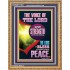 THE VOICE OF THE LORD GIVE STRENGTH UNTO HIS PEOPLE  Bible Verses Portrait  GWMS11983  "28x34"