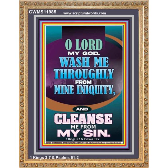 WASH ME THOROUGLY FROM MINE INIQUITY  Scriptural Verse Portrait   GWMS11985  