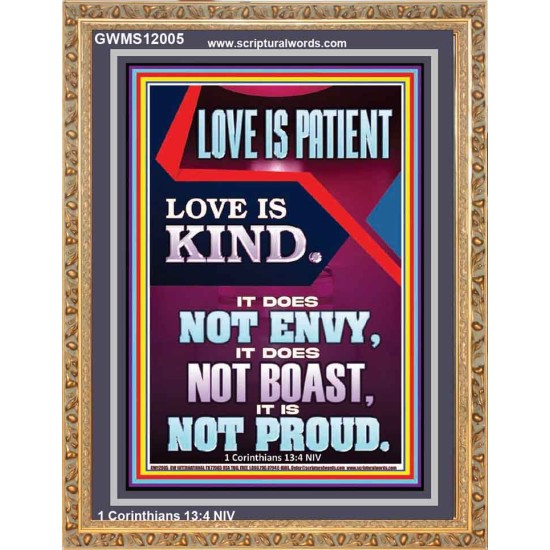 LOVE IS PATIENT AND KIND AND DOES NOT ENVY  Christian Paintings  GWMS12005  