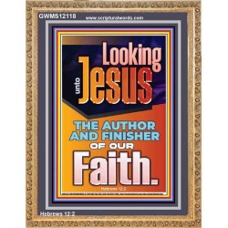 LOOKING UNTO JESUS THE AUTHOR AND FINISHER OF OUR FAITH  Biblical Art  GWMS12118  "28x34"
