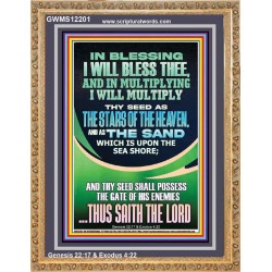 IN BLESSING I WILL BLESS THEE  Contemporary Christian Print  GWMS12201  "28x34"
