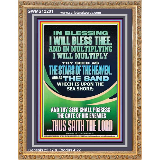 IN BLESSING I WILL BLESS THEE  Contemporary Christian Print  GWMS12201  