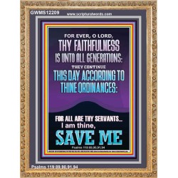 ACCORDING TO THINE ORDINANCES I AM THINE SAVE ME  Bible Verse Portrait  GWMS12209  