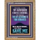 ACCORDING TO THINE ORDINANCES I AM THINE SAVE ME  Bible Verse Portrait  GWMS12209  