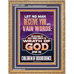 LET NO MAN DECEIVE YOU WITH VAIN WORDS  Church Picture  GWMS12226  "28x34"