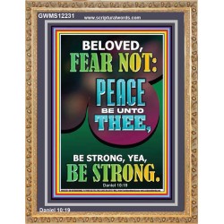 BELOVED FEAR NOT PEACE BE UNTO THEE  Unique Power Bible Portrait  GWMS12231  "28x34"