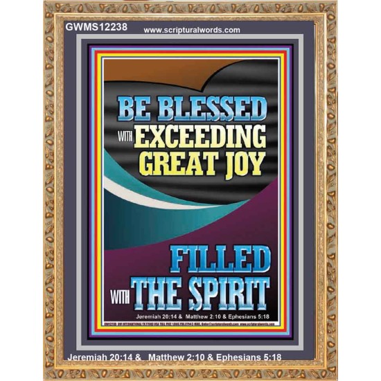 BE BLESSED WITH EXCEEDING GREAT JOY  Scripture Art Prints Portrait  GWMS12238  
