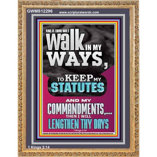 WALK IN MY WAYS AND KEEP MY COMMANDMENTS  Wall & Art Décor  GWMS12296  