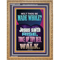 RISE TAKE UP THY BED AND WALK  Custom Wall Scripture Art  GWMS12326  "28x34"