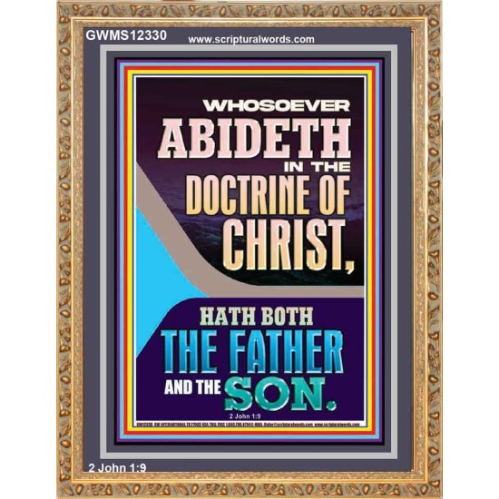 ABIDETH IN THE DOCTRINE OF CHRIST  Custom Christian Artwork Portrait  GWMS12330  