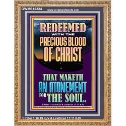 REDEEMED WITH THE PRECIOUS BLOOD OF CHRIST  Custom Wall Décor  GWMS12334  "28x34"