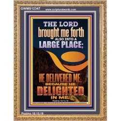 THE LORD BROUGHT ME FORTH INTO A LARGE PLACE  Art & Décor Portrait  GWMS12347  "28x34"