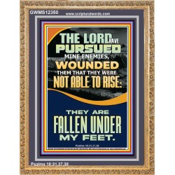 MY ENEMIES ARE FALLEN UNDER MY FEET  Bible Verse for Home Portrait  GWMS12350  "28x34"