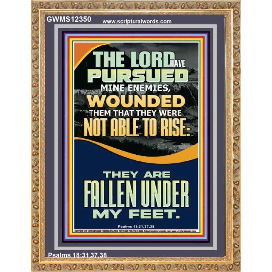 MY ENEMIES ARE FALLEN UNDER MY FEET  Bible Verse for Home Portrait  GWMS12350  