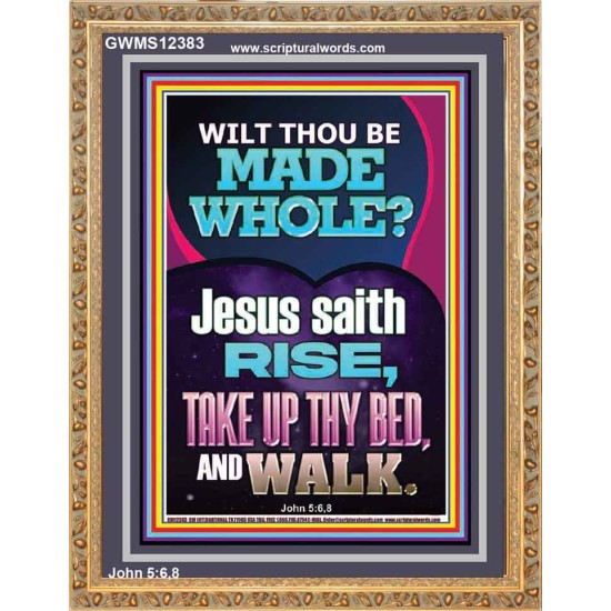 RISE TAKE UP THY BED AND WALK  Bible Verse Portrait Art  GWMS12383  