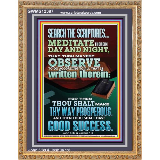 SEARCH THE SCRIPTURES MEDITATE THEREIN DAY AND NIGHT  Bible Verse Wall Art  GWMS12387  