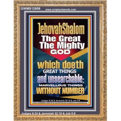 JEHOVAH SHALOM WHICH DOETH MARVELLOUS THINGS WITH NUMBER  Righteous Living Christian Picture  GWMS12656  "28x34"