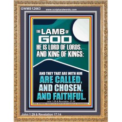 THE LAMB OF GOD LORD OF LORDS KING OF KINGS  Unique Power Bible Portrait  GWMS12663  "28x34"