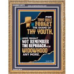 THOU SHALT FORGET THE SHAME OF THY YOUTH  Ultimate Inspirational Wall Art Portrait  GWMS12670  "28x34"