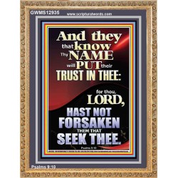 THOSE WHO HAVE KNOWLEDGE OF YOUR NAME ARE NEVER DISAPPOINTED  Unique Scriptural Portrait  GWMS12935  "28x34"