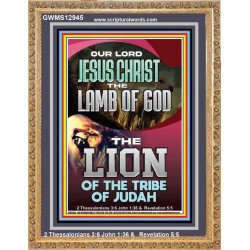 LAMB OF GOD THE LION OF THE TRIBE OF JUDA  Unique Power Bible Portrait  GWMS12945  "28x34"