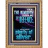 THE ALMIGHTY SHALL BE THY DEFENCE AND THOU SHALT HAVE PLENTY OF SILVER  Christian Quote Portrait  GWMS13027  "28x34"