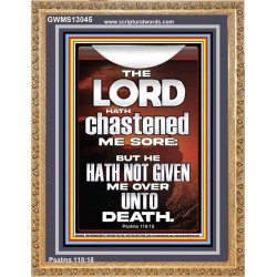 THE LORD HAS NOT GIVEN ME OVER UNTO DEATH  Contemporary Christian Wall Art  GWMS13045  "28x34"