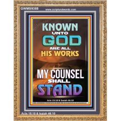 KNOWN UNTO GOD ARE ALL HIS WORKS  Unique Power Bible Portrait  GWMS9388  "28x34"