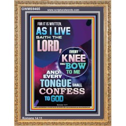 IN JESUS NAME EVERY KNEE SHALL BOW  Unique Scriptural Portrait  GWMS9465  "28x34"