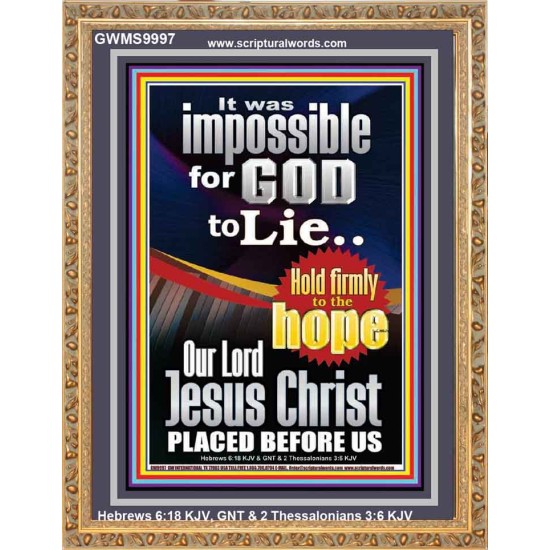 IMPOSSIBLE FOR GOD TO LIE  Children Room Portrait  GWMS9997  